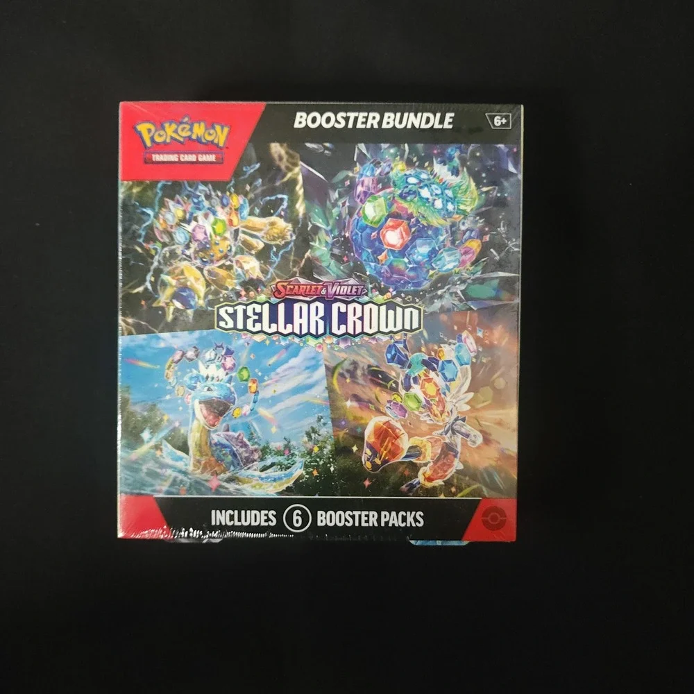Pokemon Stellar Crown Booster Bundle Scarlet Violet 6 Packs Factory Sealed Box